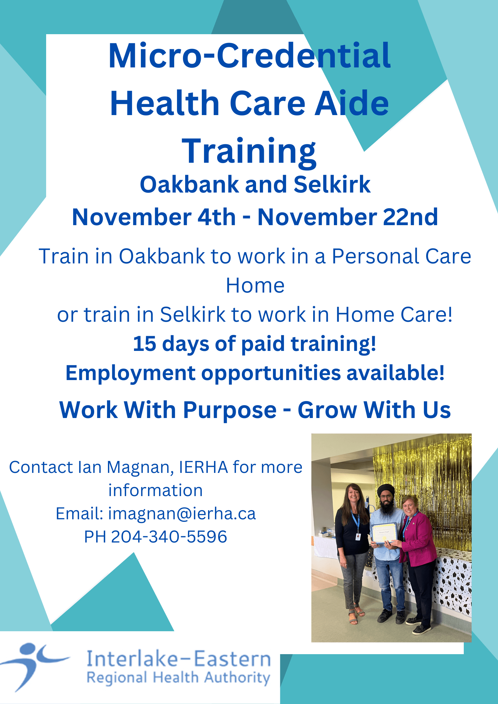 Micro-credntial training in oakbank and selkirk