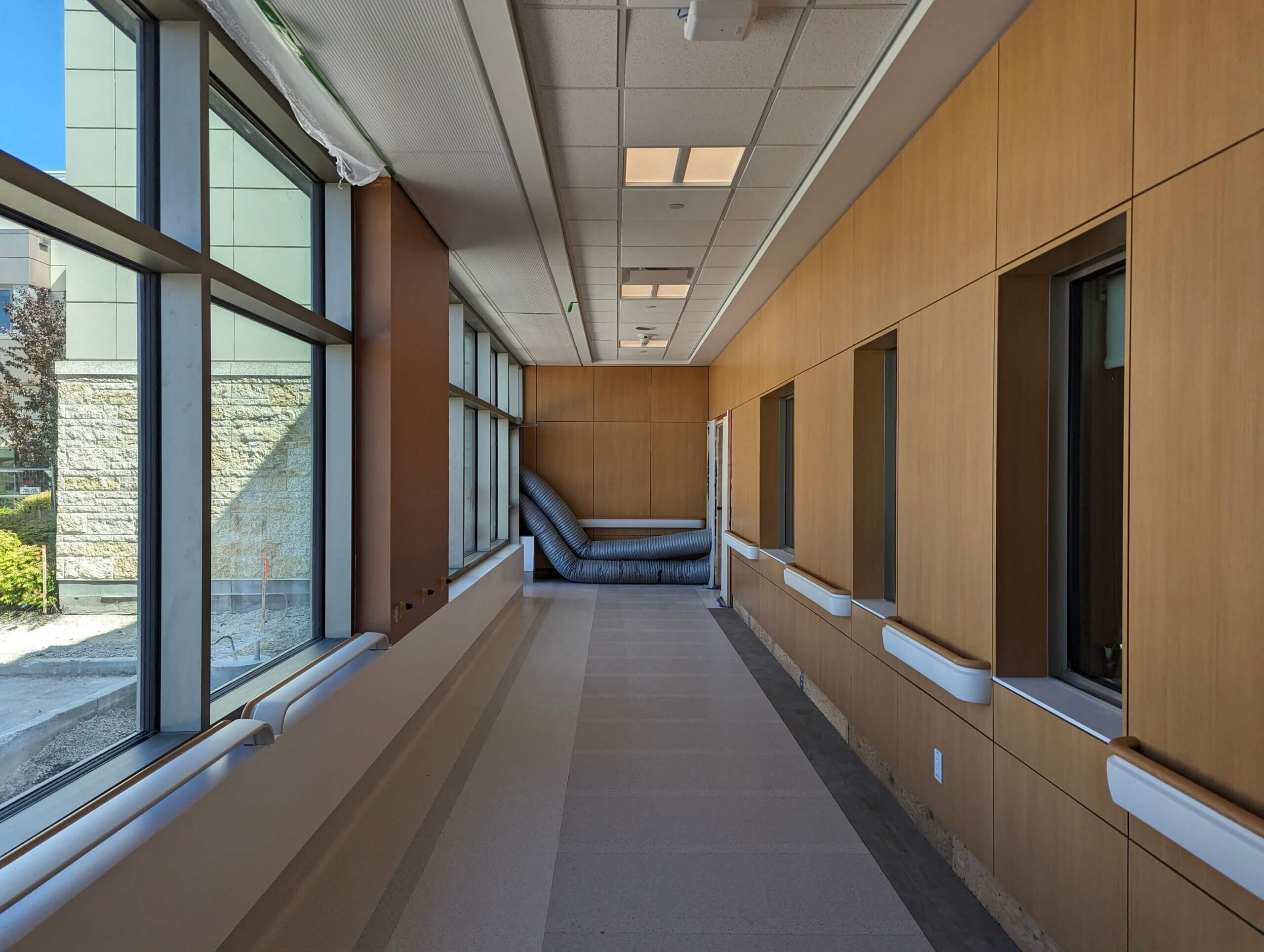 hallway with windows